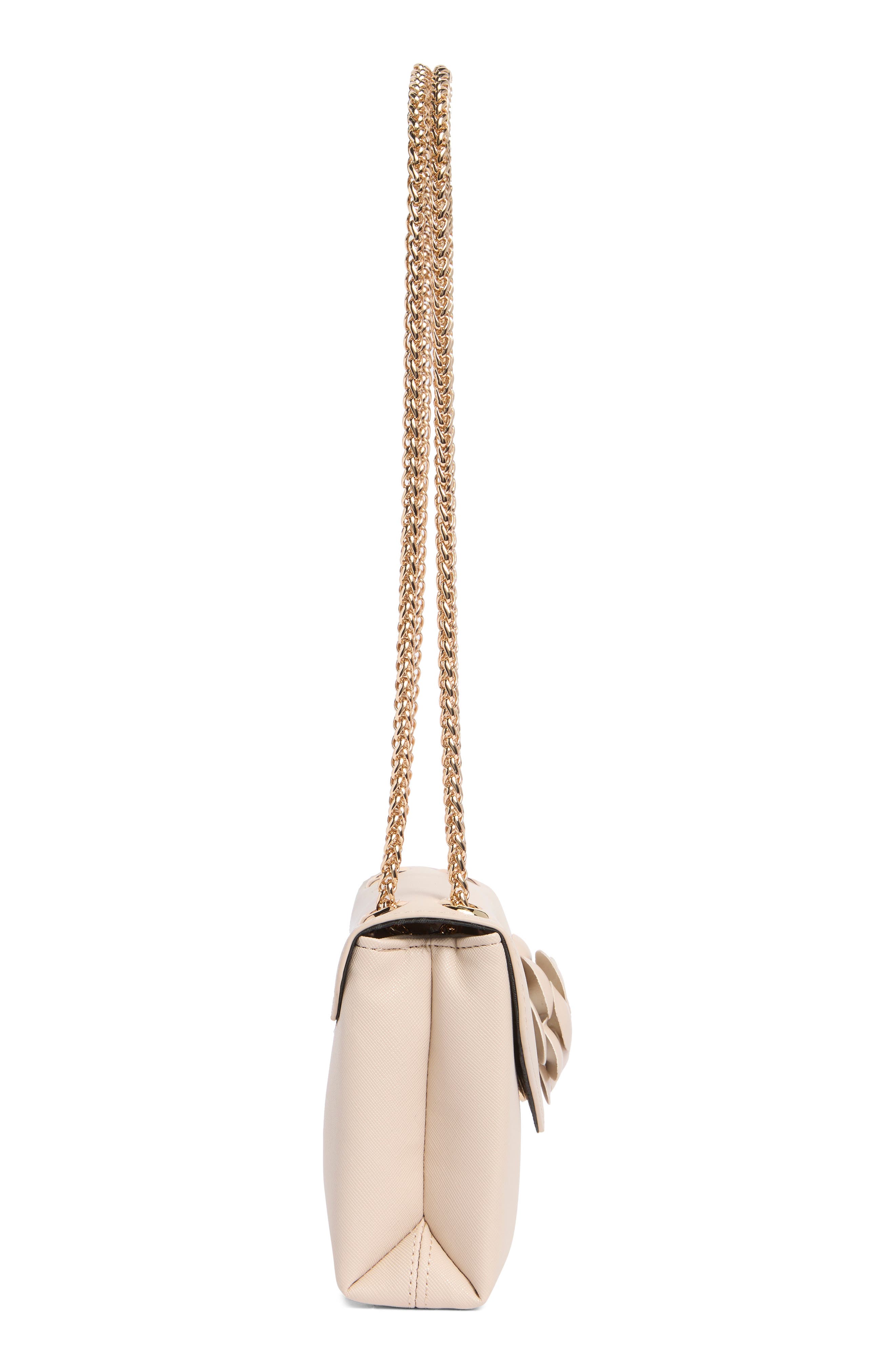 Erose Floral Flap Shoulder Bag, Alternate, color, BEIGE