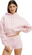 COTTON ON BODY Women's Active Plush Cropped Bubble Hoodie