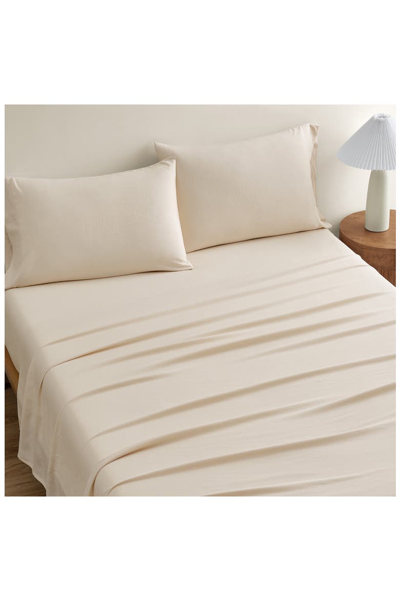 Eli Tencel™ & Linen Sheet Set, Alternate, color, BIRCH