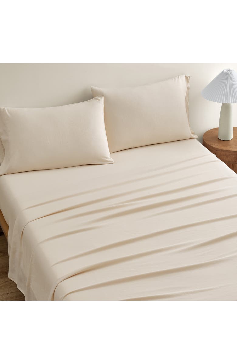 UGG<sup>®</sup> Eli Tencel<sup>™</sup> & Linen Sheet Set, Alternate, color, Birch