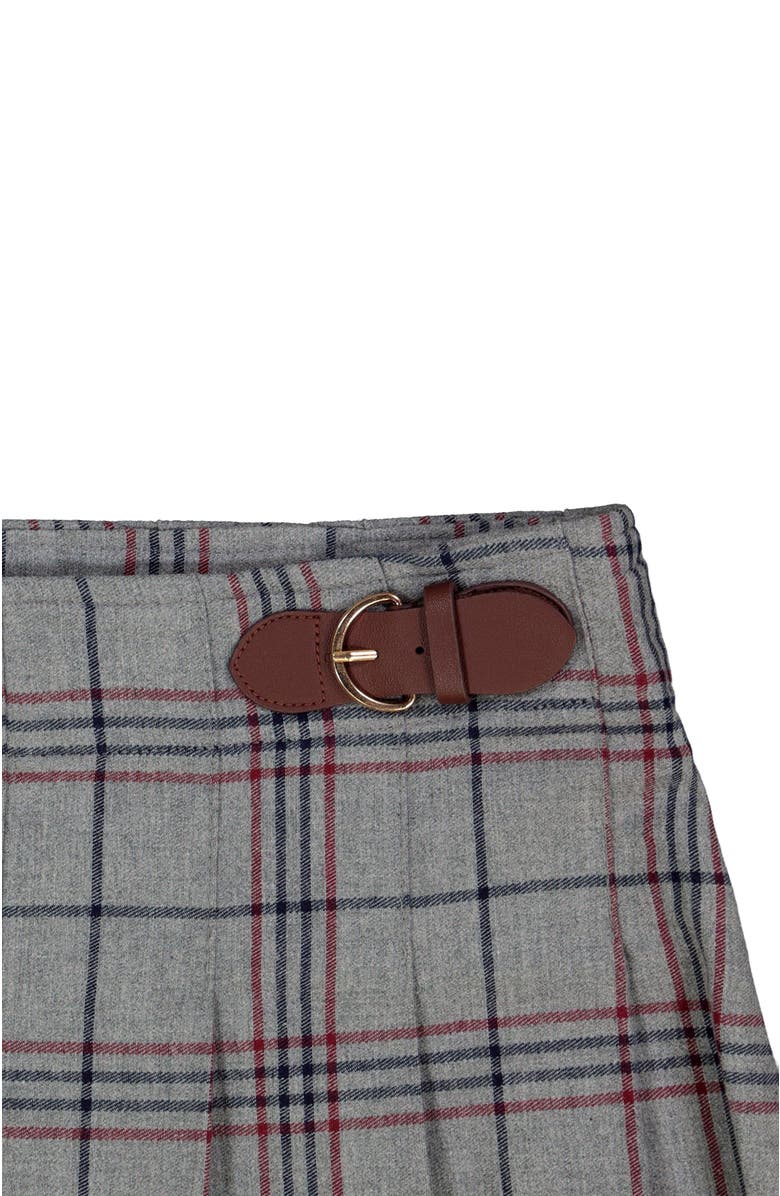 Hope & Henry Girls' Organic Pleated Buckle Skirt, Toddler, Alternate, color,