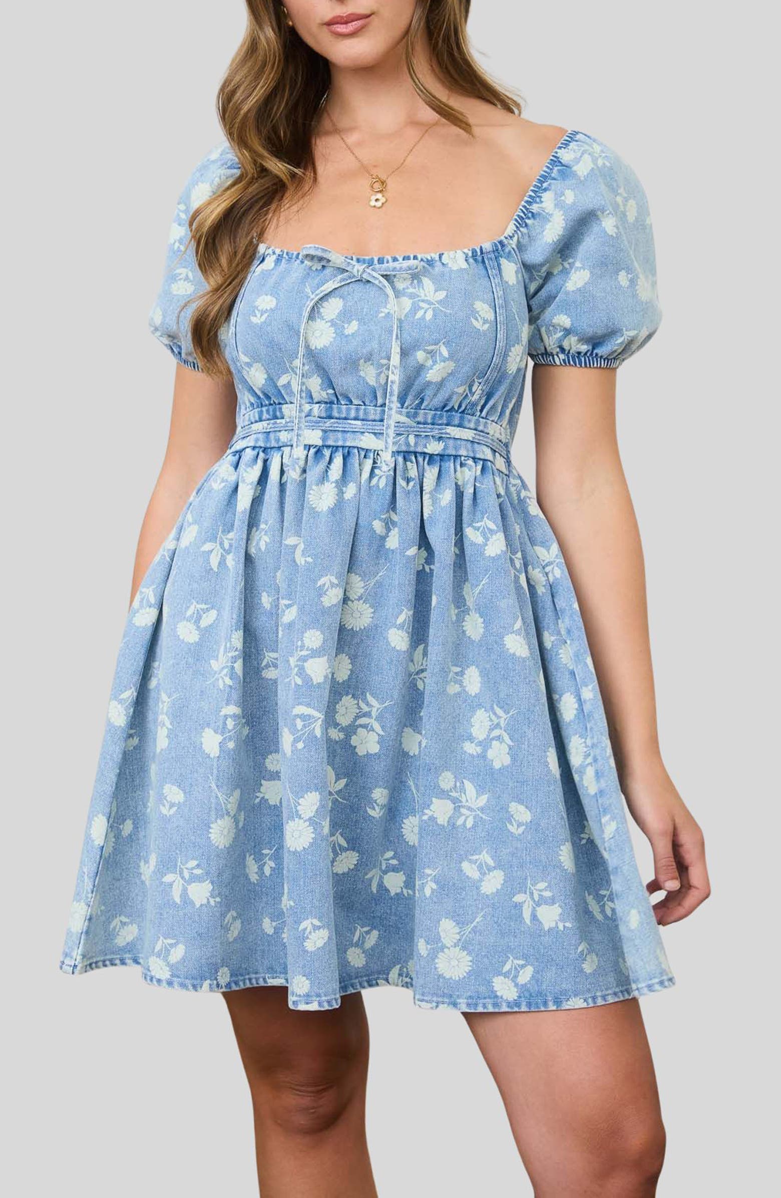 Blu Pepper Front Bow Tie Minidress | Nordstromrack