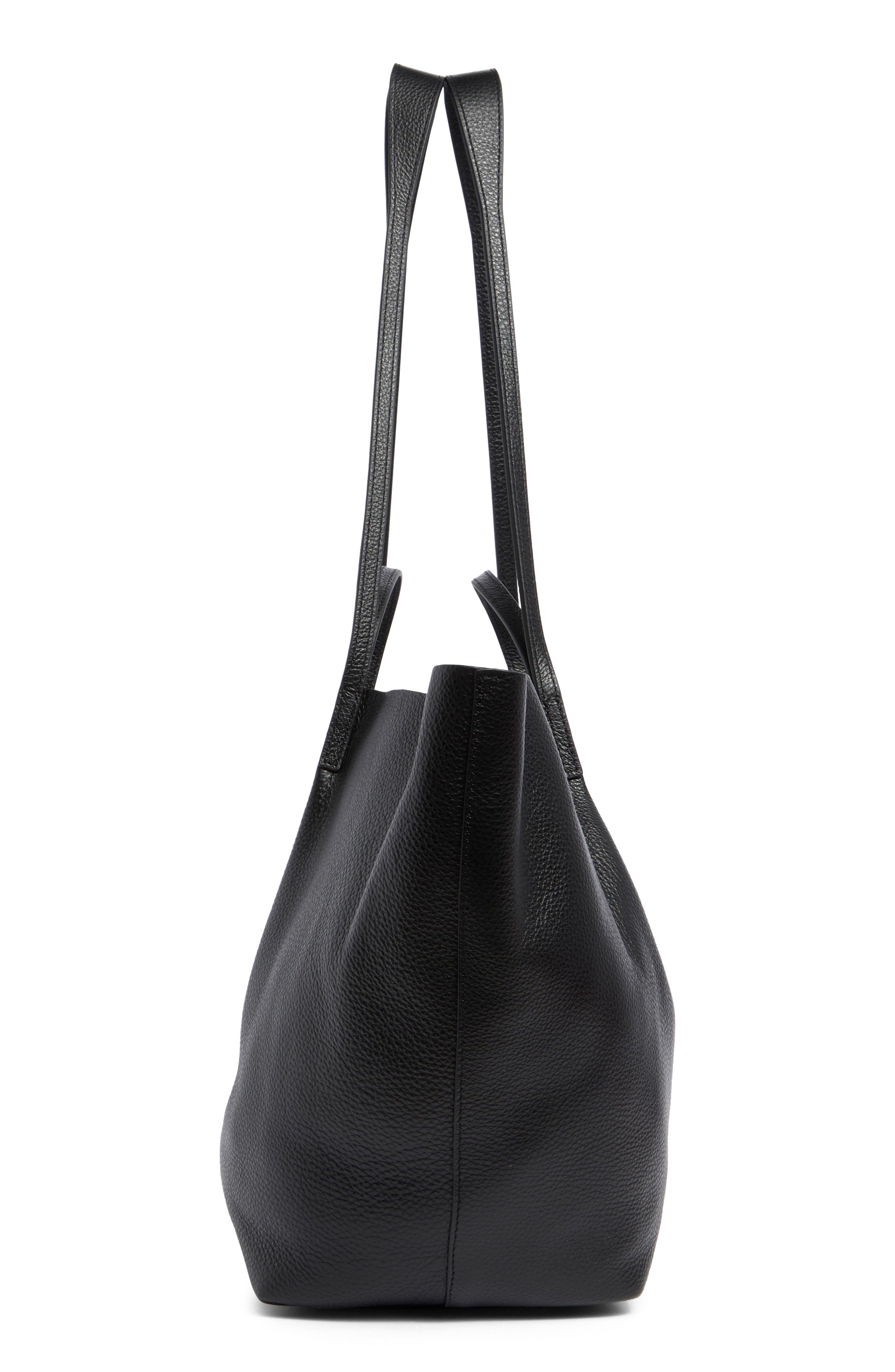 AllSaints Hannah East/West Tote, Alternate, color, Black
