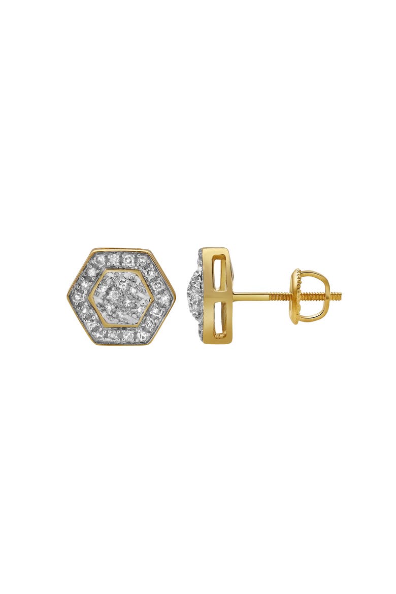Vigilia 10K Yellow Gold Diamond Unisex Earrings - 0.21 Cts, Main, color, 10K Yellow Gold