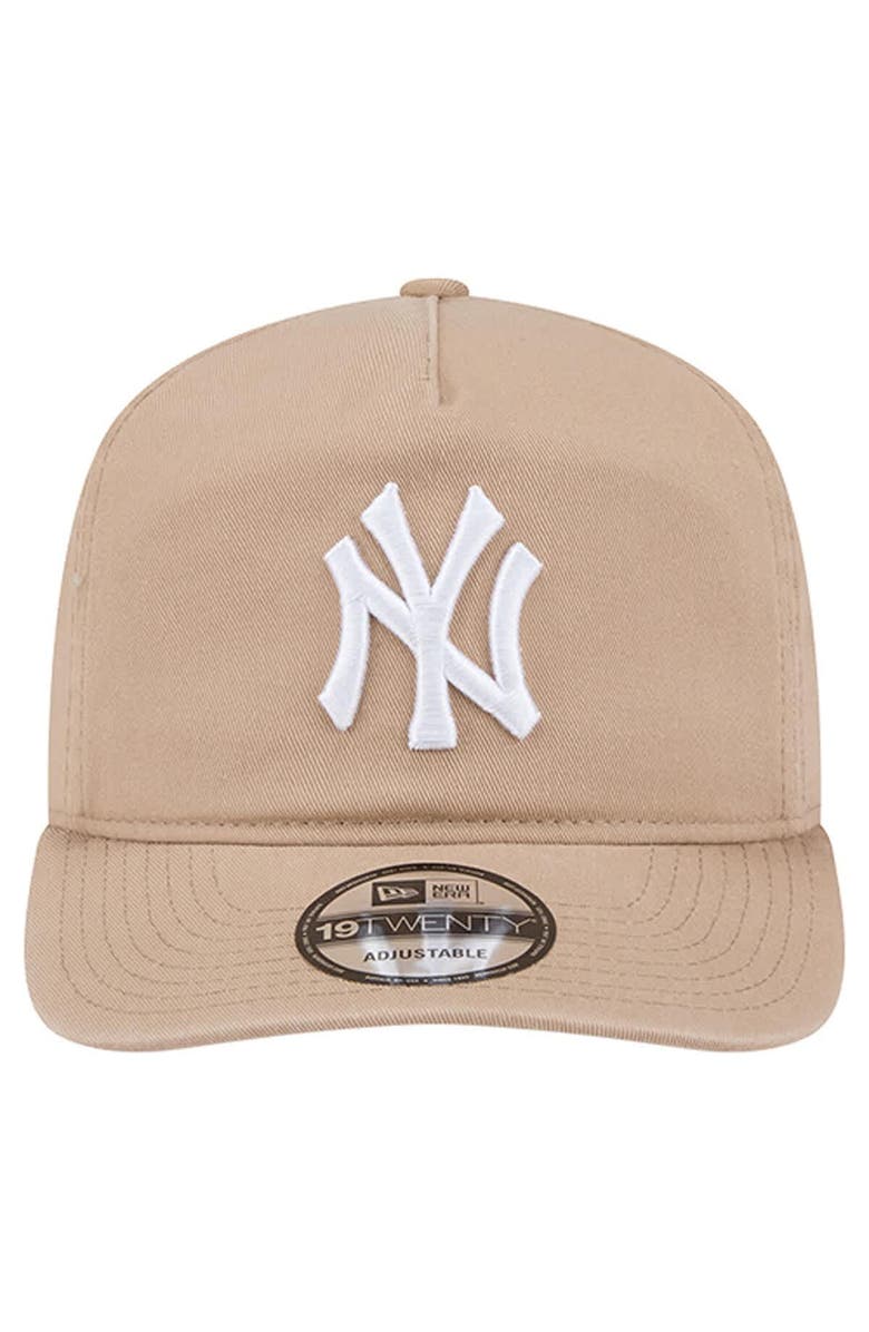 New Era Men's New Era Light Beige New York Yankees Cam 19TWENTY Adjustable Hat, Alternate, color, Light Beige