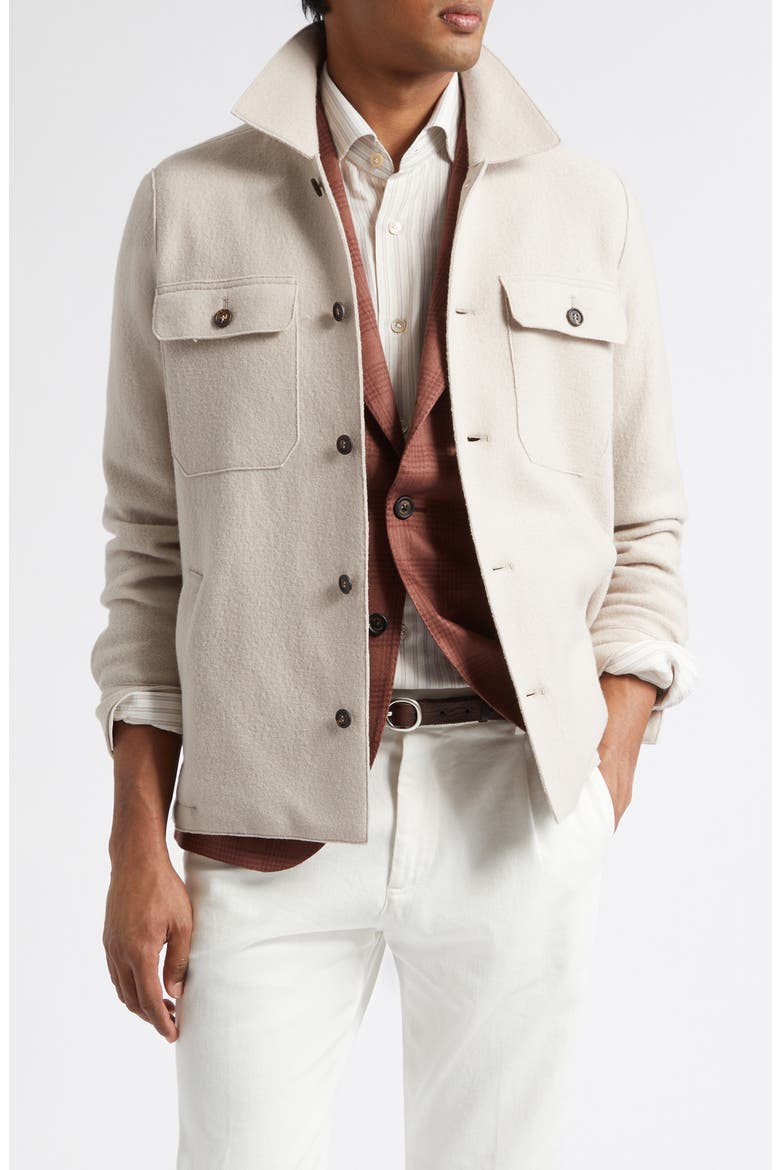 Boiled Wool Overshirt, Main, color, SAND
