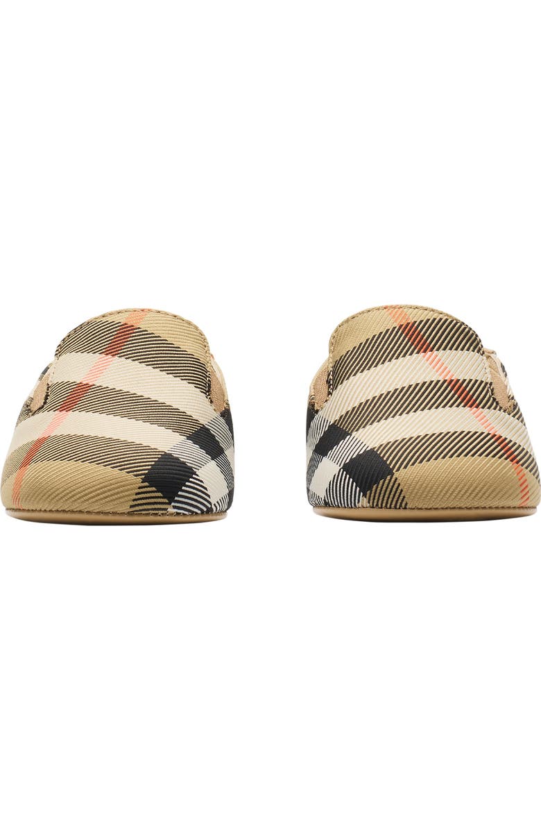 Burberry Check Nylon Blend Booties, Alternate, color, Sand Beige