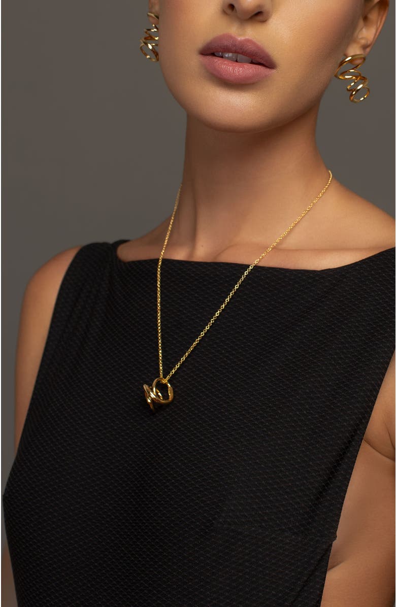 PIERETTI Celine pendant chain necklace, Alternate, color, Gold Plate