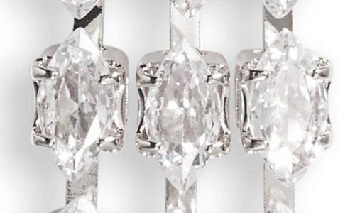 NORDSTROM NORDSTROM ANGLED CUBIC ZIRCONIA FRINGE DROP EARRINGS 