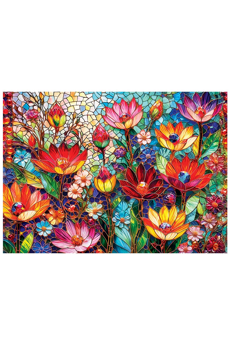 Mosaic Meadow 1000 Piece Jigsaw Puzzle, Alternate, color, Multicolor
