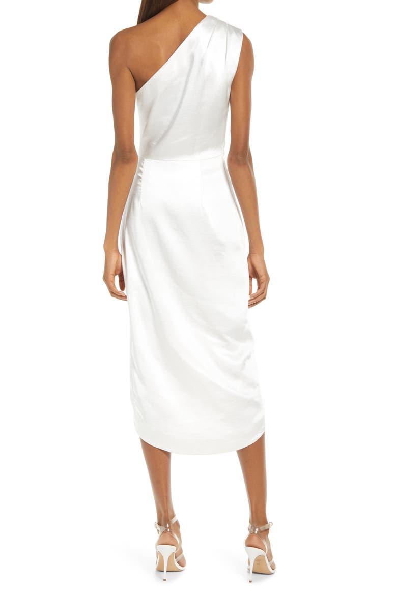 Cassini One-Shoulder Dress, Alternate, color, IVORY