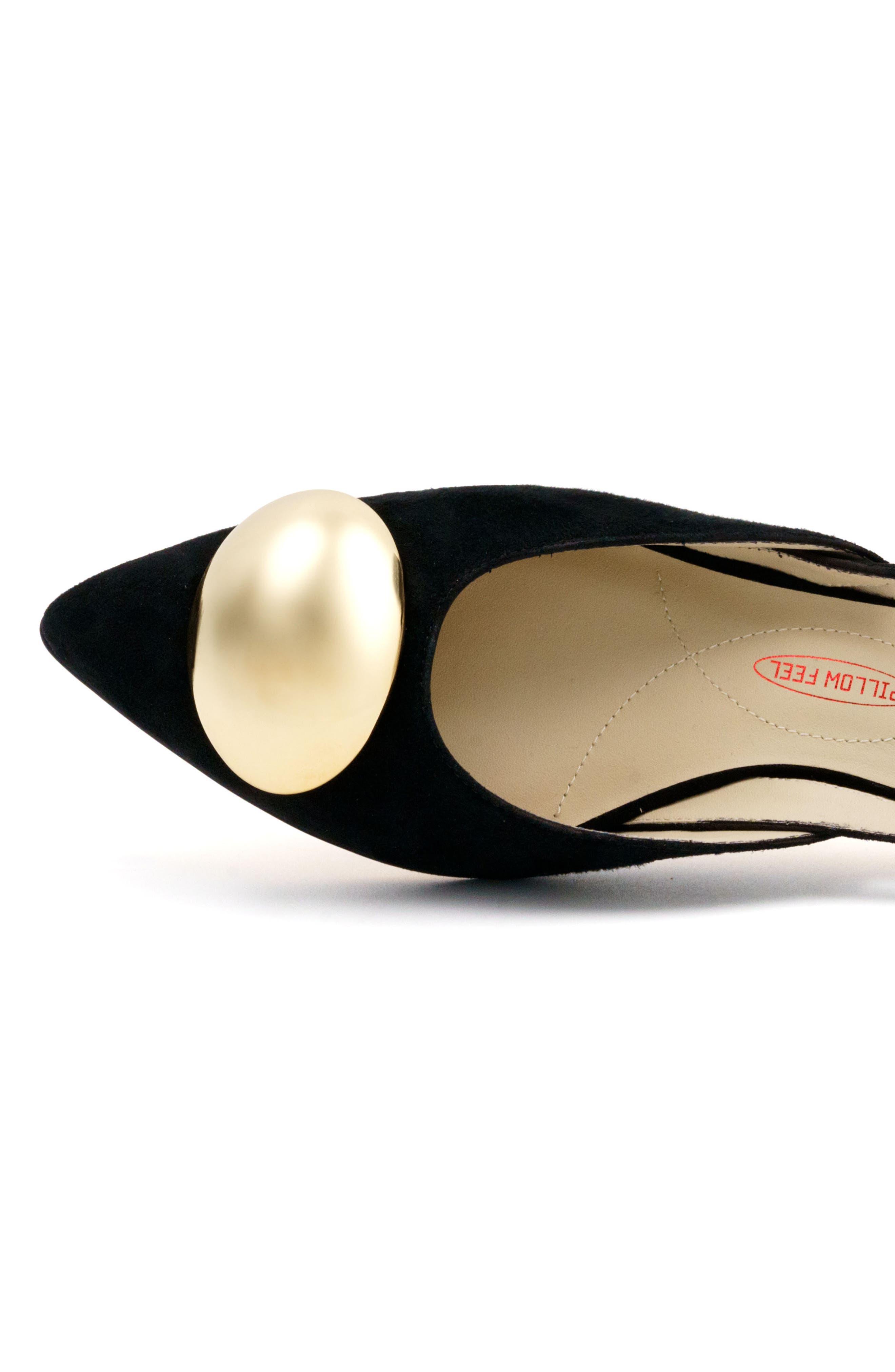 Amalfi by Rangoni Abissa Slingback Pointed Toe Kitten Heel Pump, Alternate, color, Black Cashmere