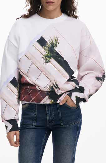 Abstract Print Crewneck Sweatshirt