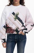 Desigual Abstract Print Crewneck Sweatshirt