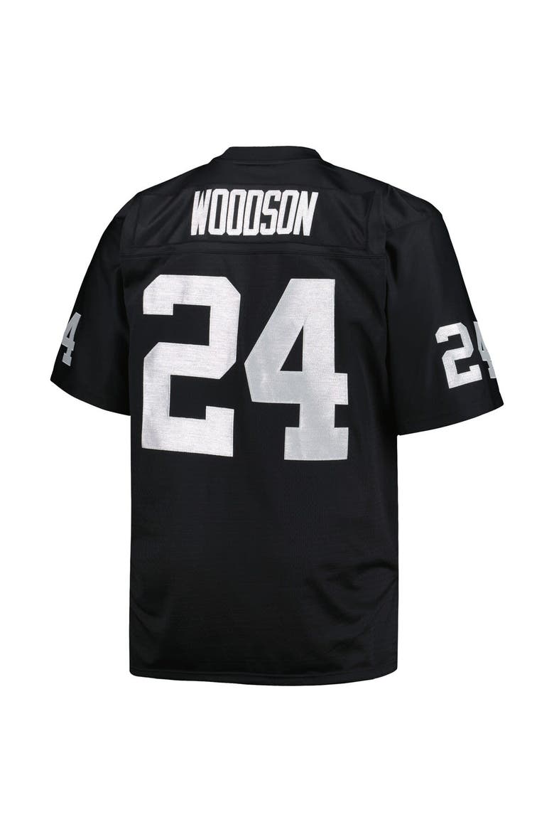 Men's Mitchell & Ness Charles Woodson Black Las Vegas Raiders Big & Tall 1998 Retired Player Replica Jersey, Alternate, color, Black