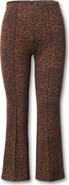 rag & bone Irina Leopard Print Ponte Flare Ankle Pants