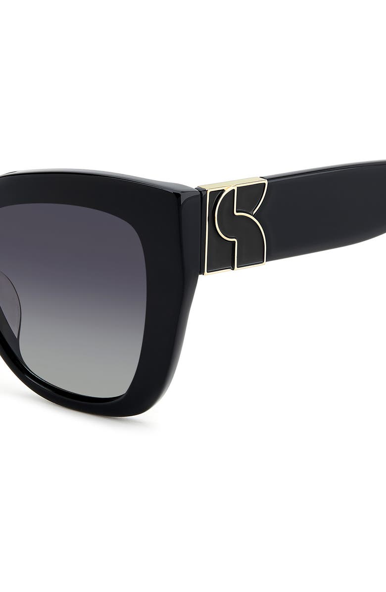 Kate Spade New York 54mm Cat Eye Sunglasses, Alternate, color, Black