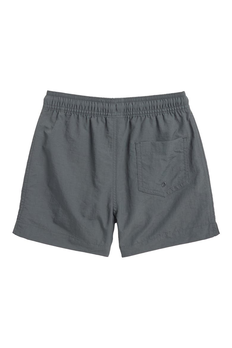 Kids' Stripe Board Shorts, Alternate, color, BLACK
