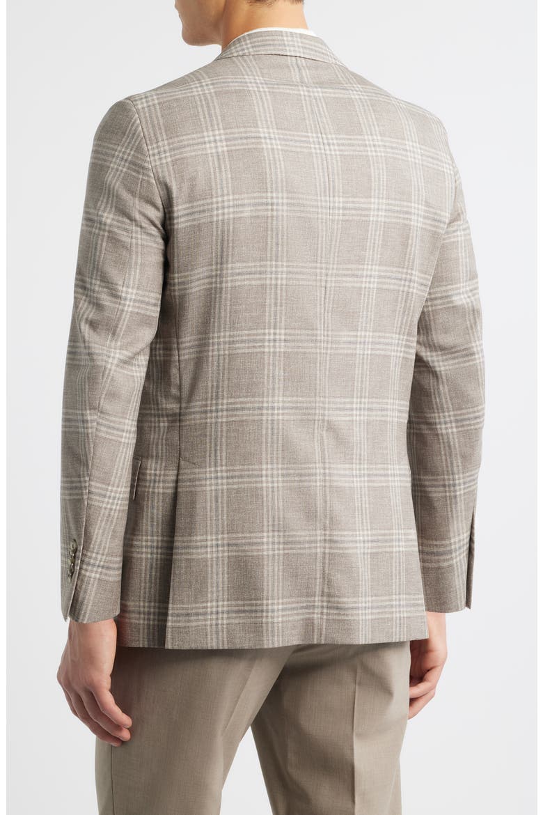 Hyperlight Soft Tan Plaid Wool Sport Coat, Alternate, color, TAN