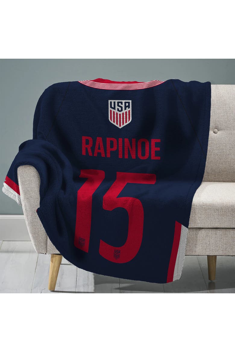 US Womens Soccer Megan Rapinoe 60" x 80" Raschel Throw Blanket, Main, color, None