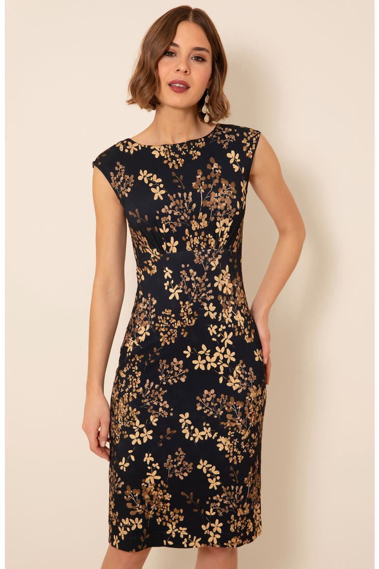 Pippa Dress Petite, Main, color, Golden Blossom