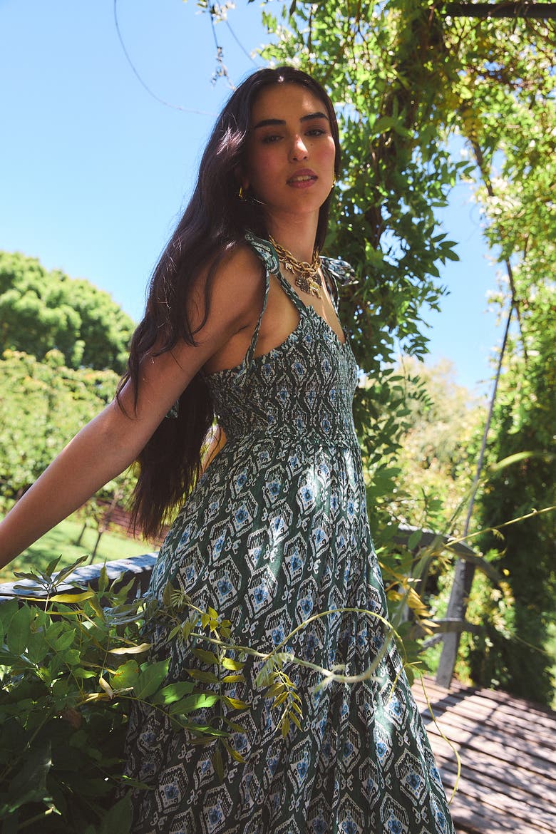 Reece Maxi Dress, Alternate, color, Green Indra