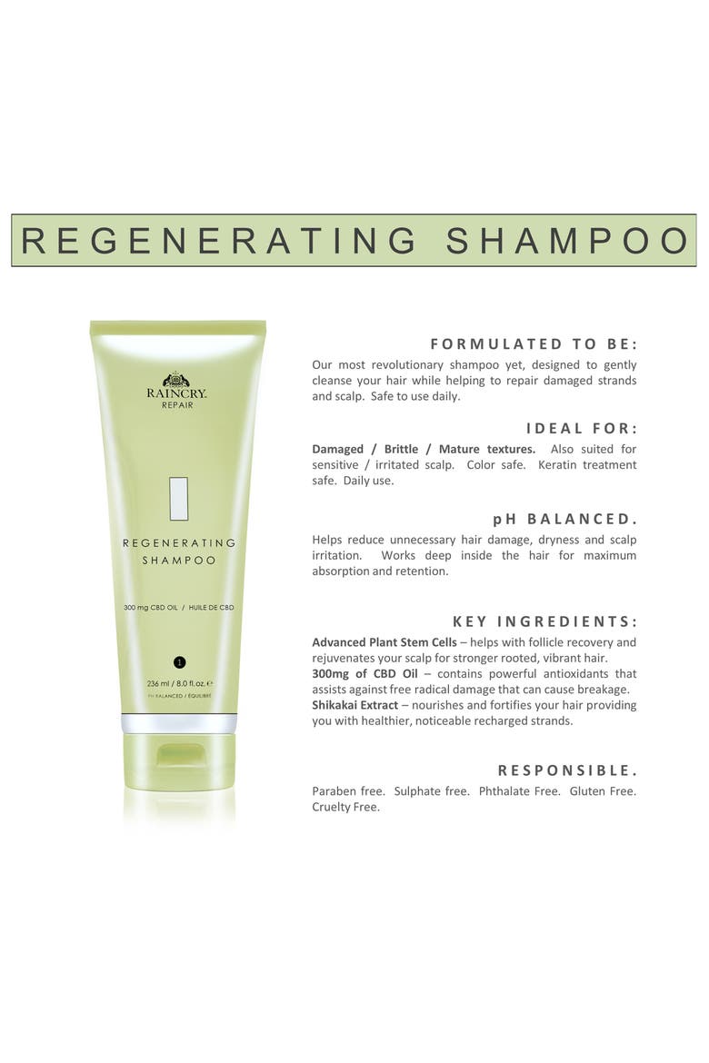 Regenerating Shampoo with CBD Oil, Alternate, color, NO COLOR