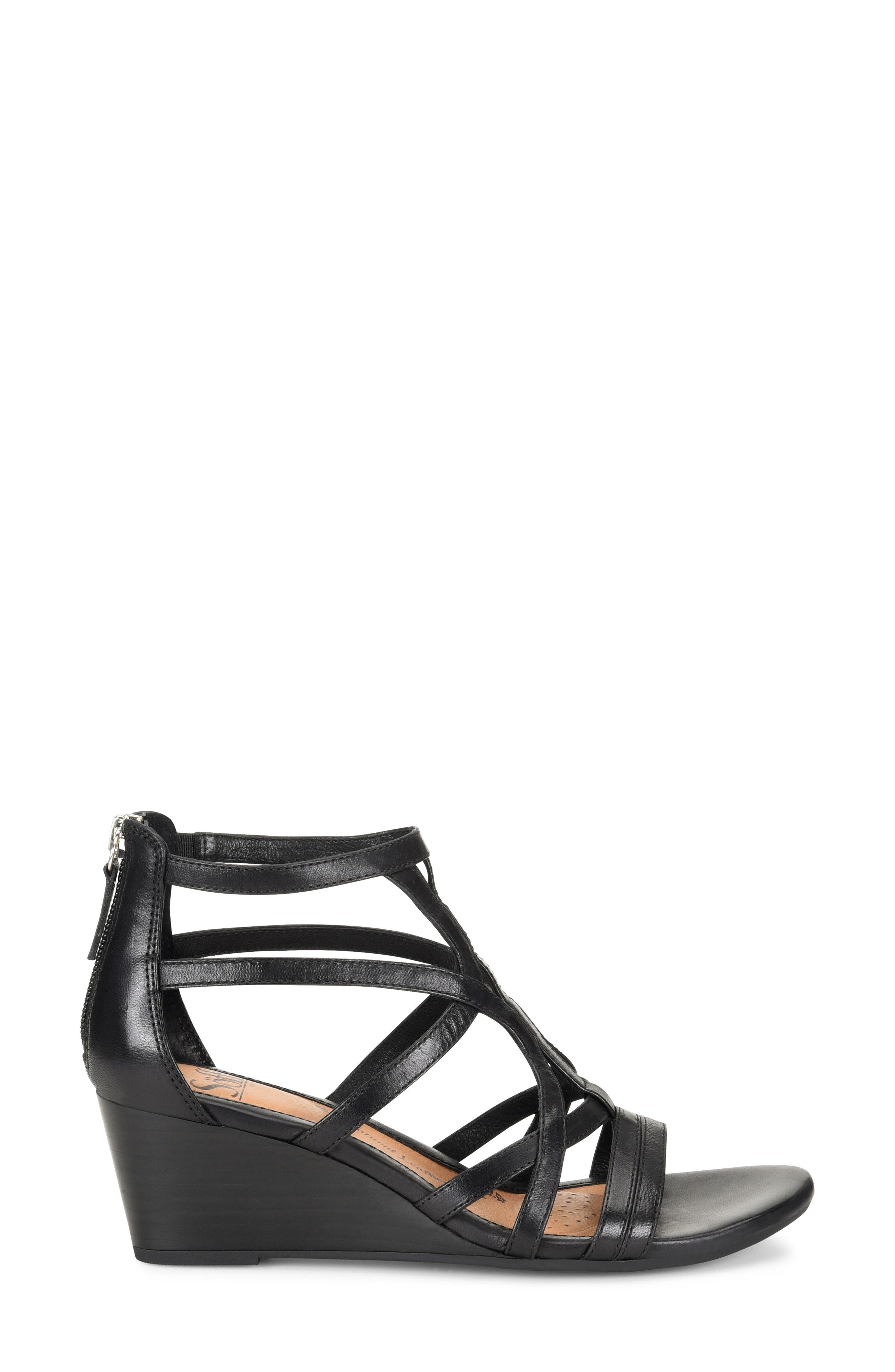 Malindi Sandal, Alternate, color, BLACK LEATHER