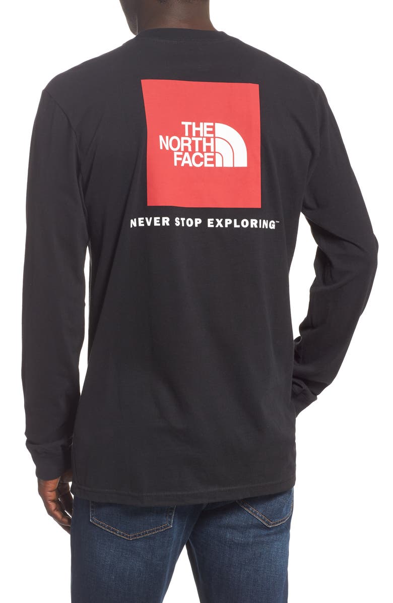 The North Face Red Box Long Sleeve Crewneck T-Shirt, Alternate, color, 