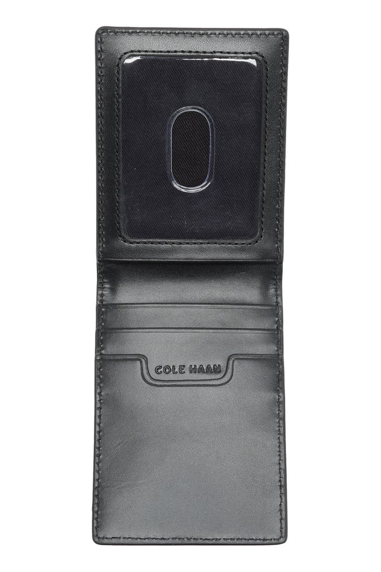 Naomi Brogue Leather Wallet, Alternate, color, BLACK