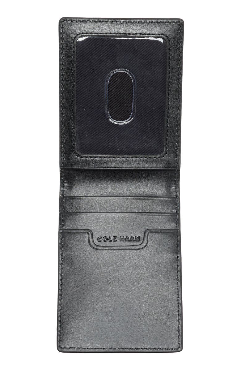 Cole Haan Naomi Brogue Leather Wallet, Alternate, color, Black