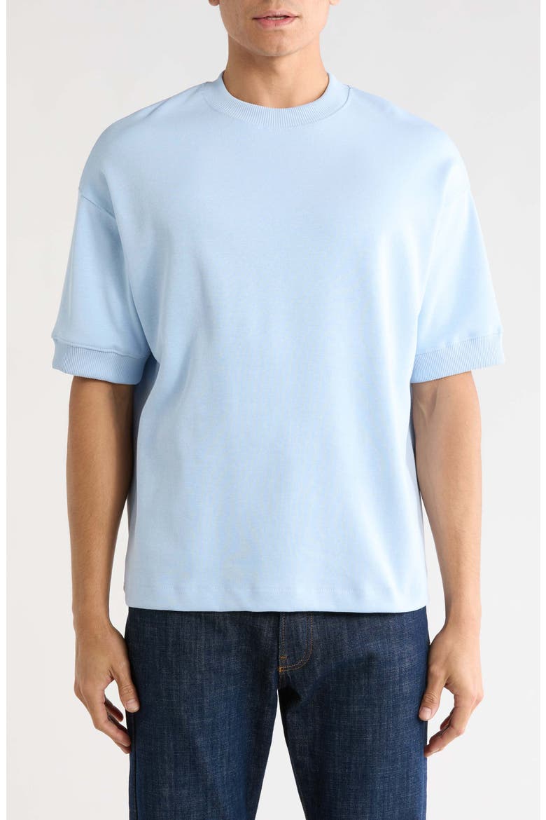 Heavyweight Knit T-Shirt, Main, color, POWDER BLUE