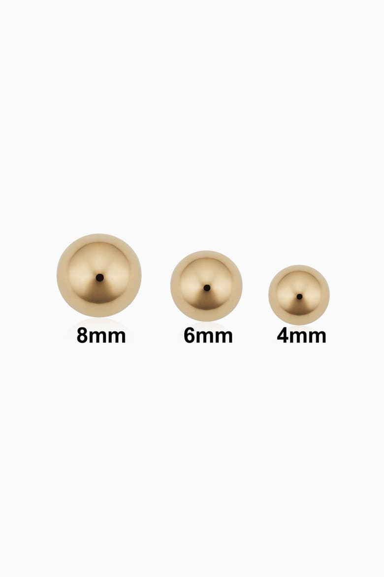 14K Yellow Gold Have A Ball Stud Earrings, Alternate, color, Yellow Gold