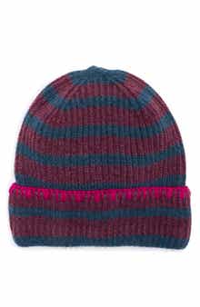 BCBGeneration Bicolor Stripe Knit Beanie