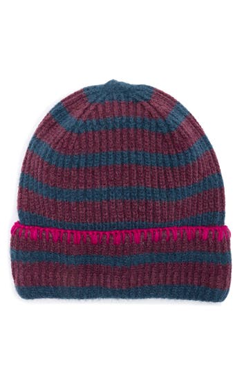 Bcbg Bicolor Stripe Knit Beanie In Multi
