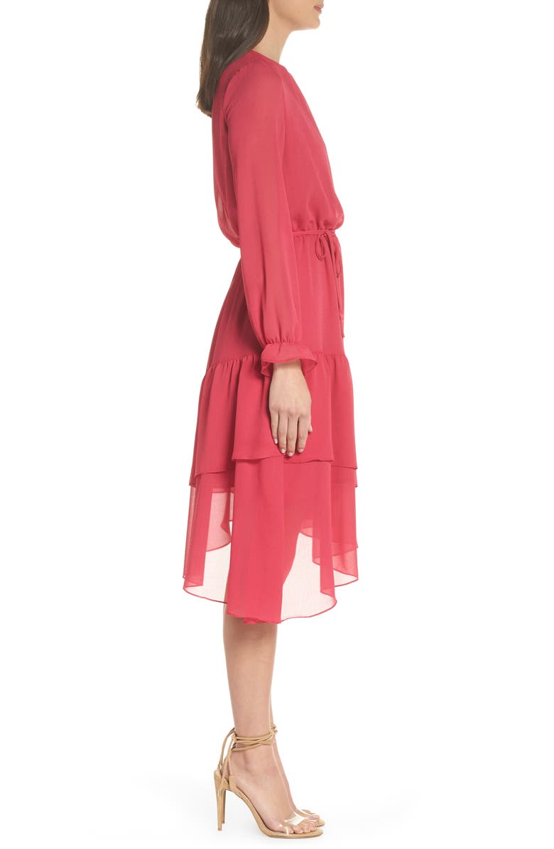 NSR Hadley Asymmetric Chiffon Dress, Alternate, color, 