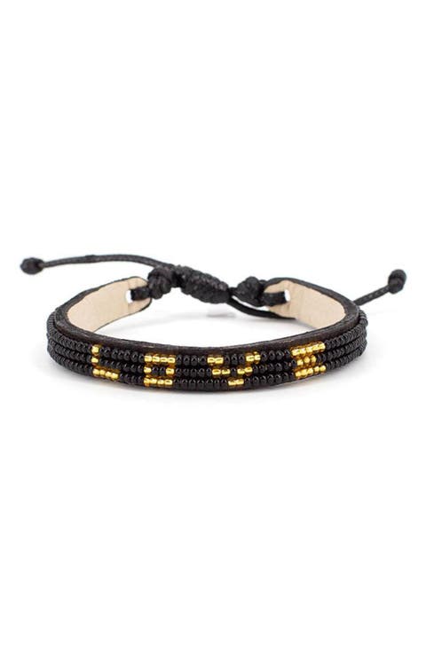 Love 3-Row Beaded Woven Bracelet