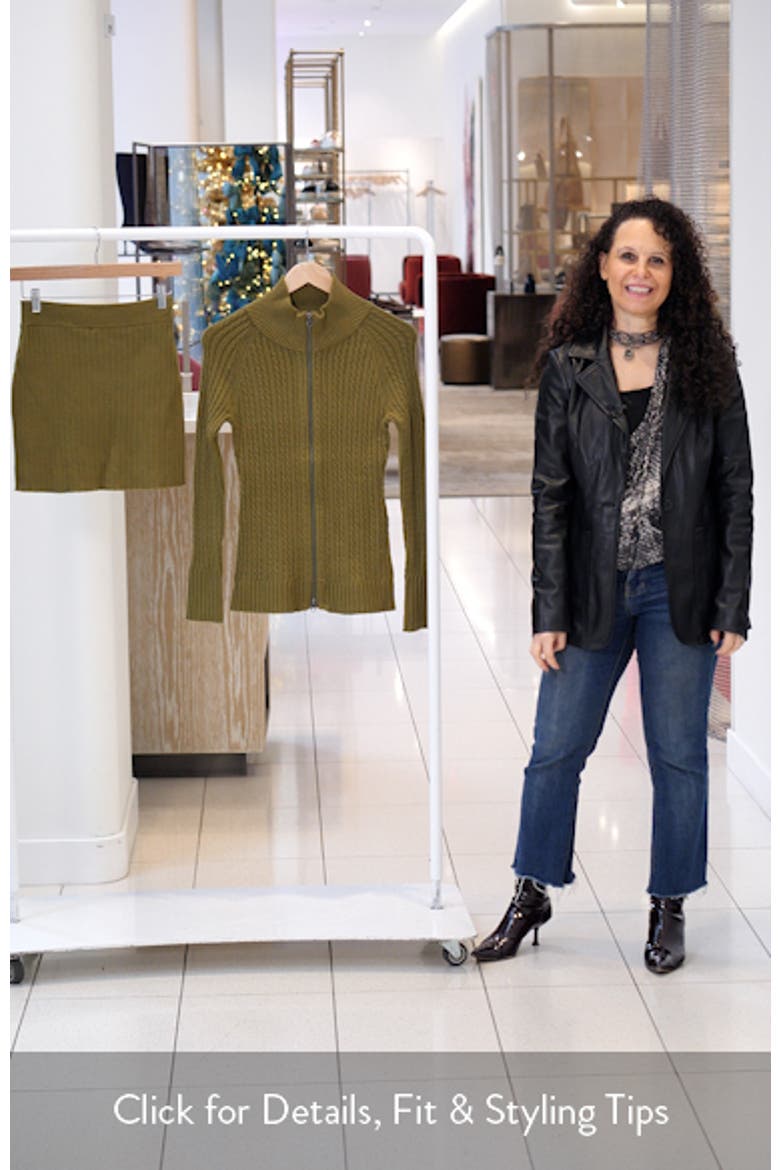 Eliza Cable Zip-Up Cardigan & Rib Miniskirt Set video