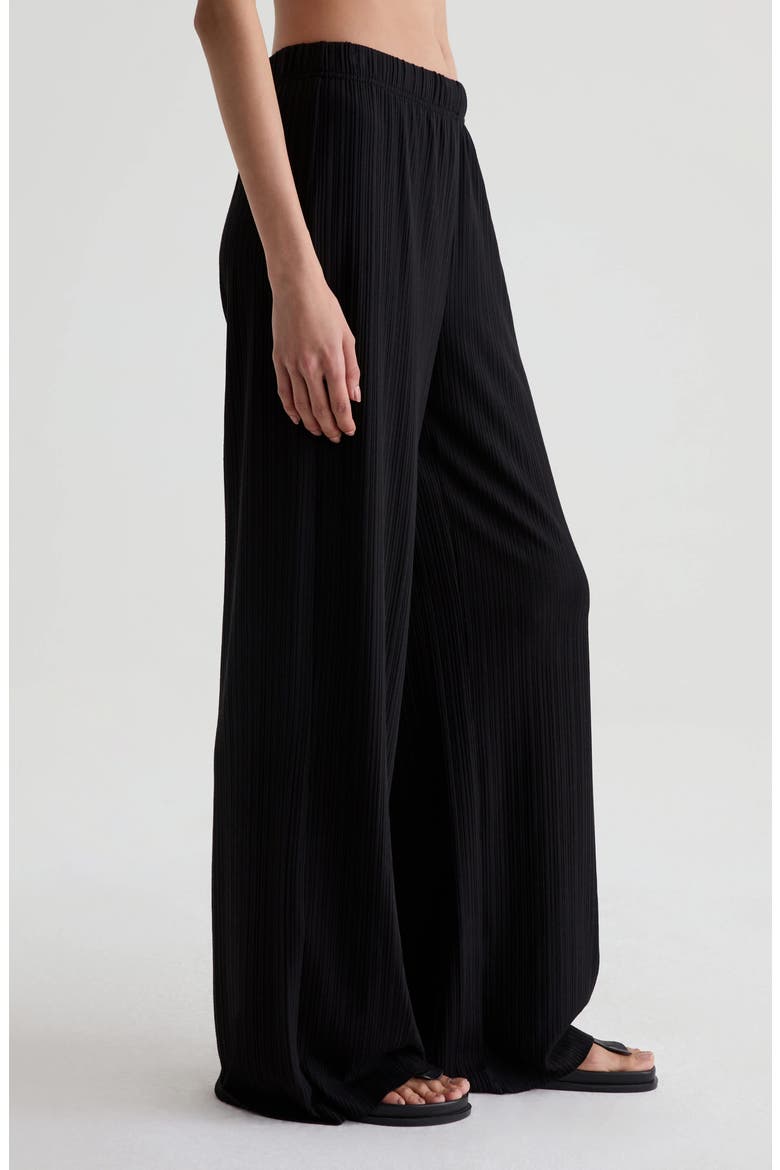 Koda Crinkle Wide Leg Pants, Alternate, color, SUPER BLACK