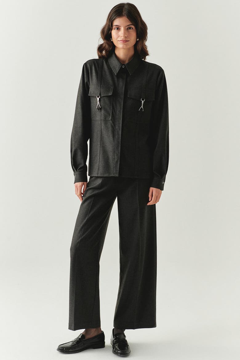 Zendaya Tailored Shirt, Alternate, color, GREY