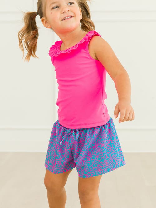 Rufflebutts Girls Active Butterfly Shorts In Multi