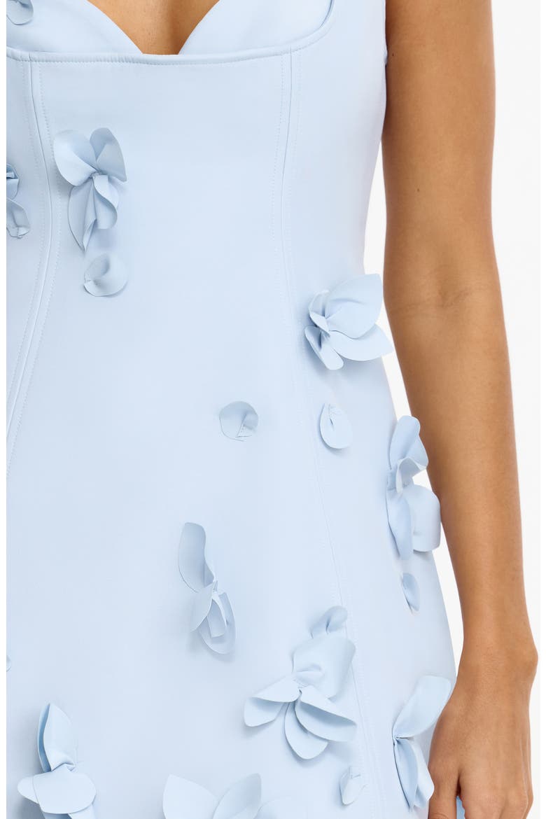Eskett 3D Floral Appliqué Cocktail Minidress, Alternate, color, BLUESTAR