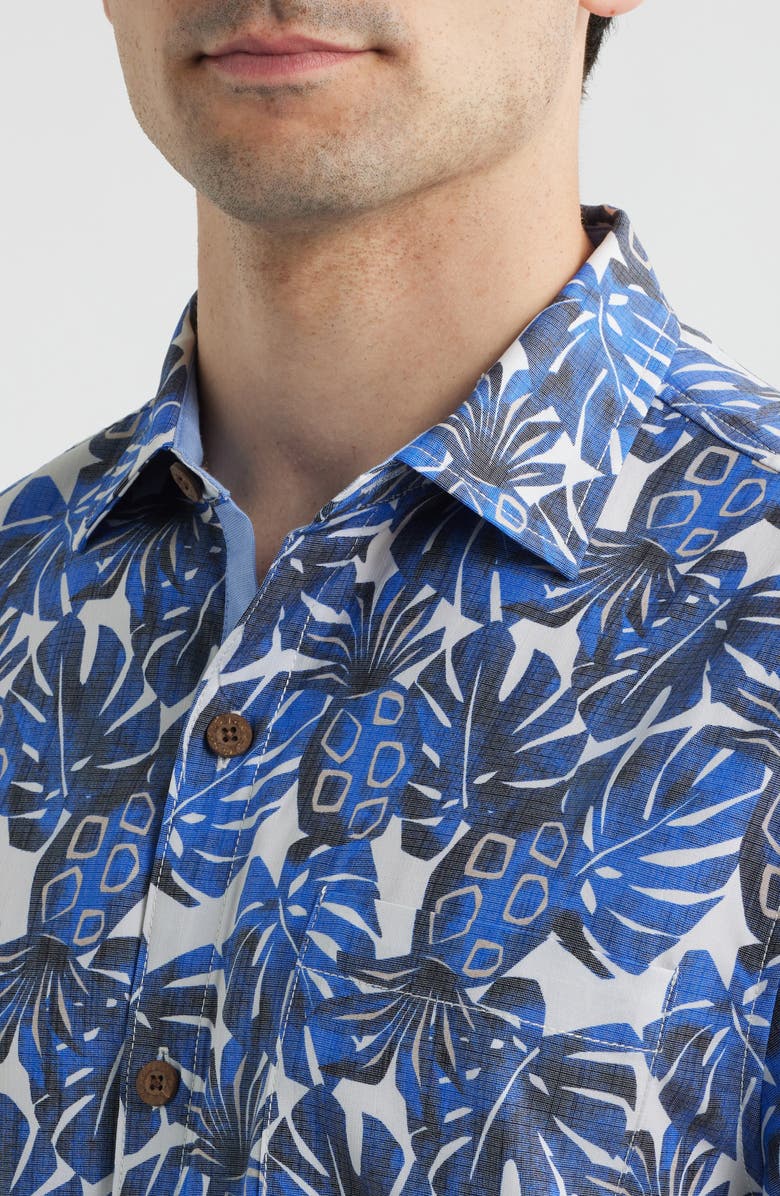 Tommy Bahama Coastal Ease Piña Party IslandZone<sup>®</sup> Short Sleeve Button-Up Shirt, Alternate, color, Sandstone