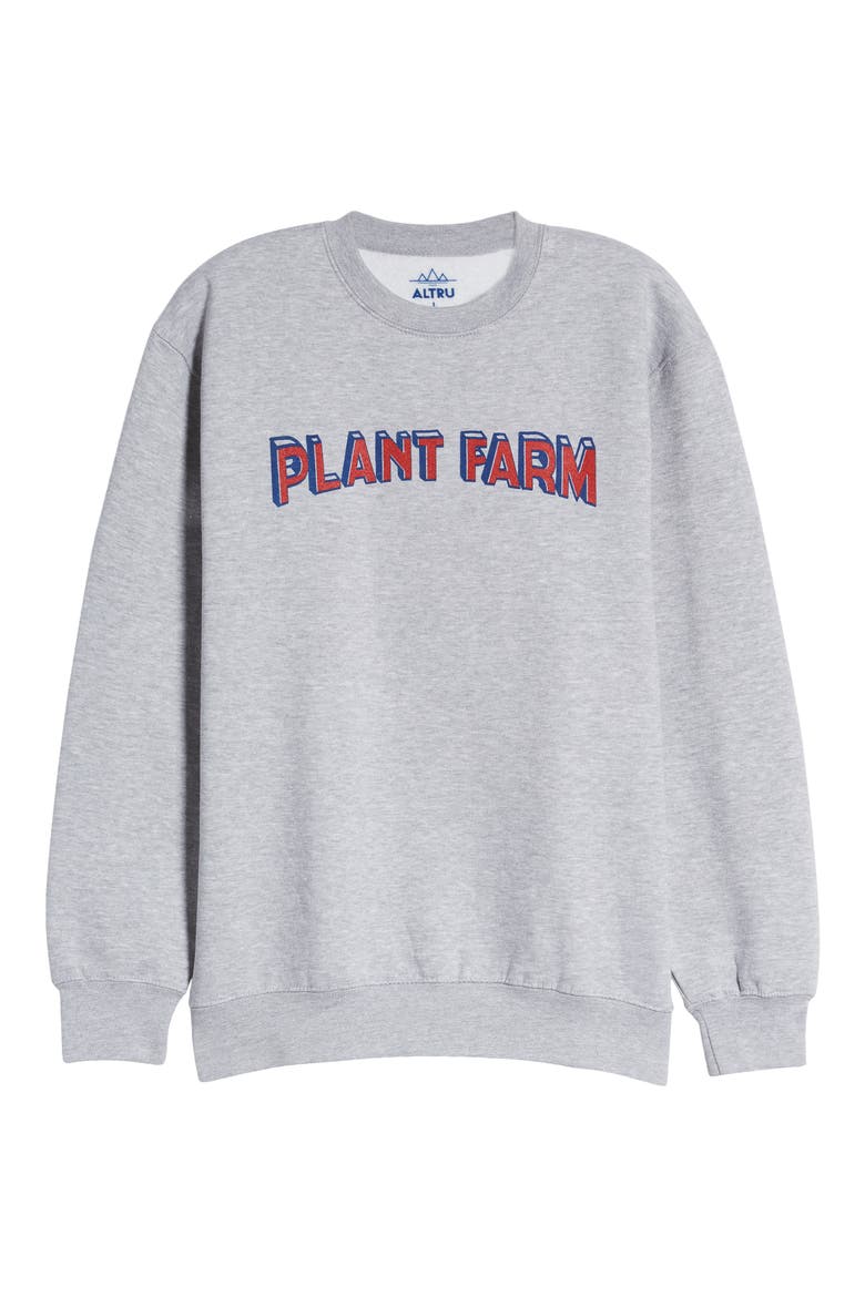 Plant Farm Fleece Crewneck Sweatshirt, Alternate, color, ATHLETIC HEATHER