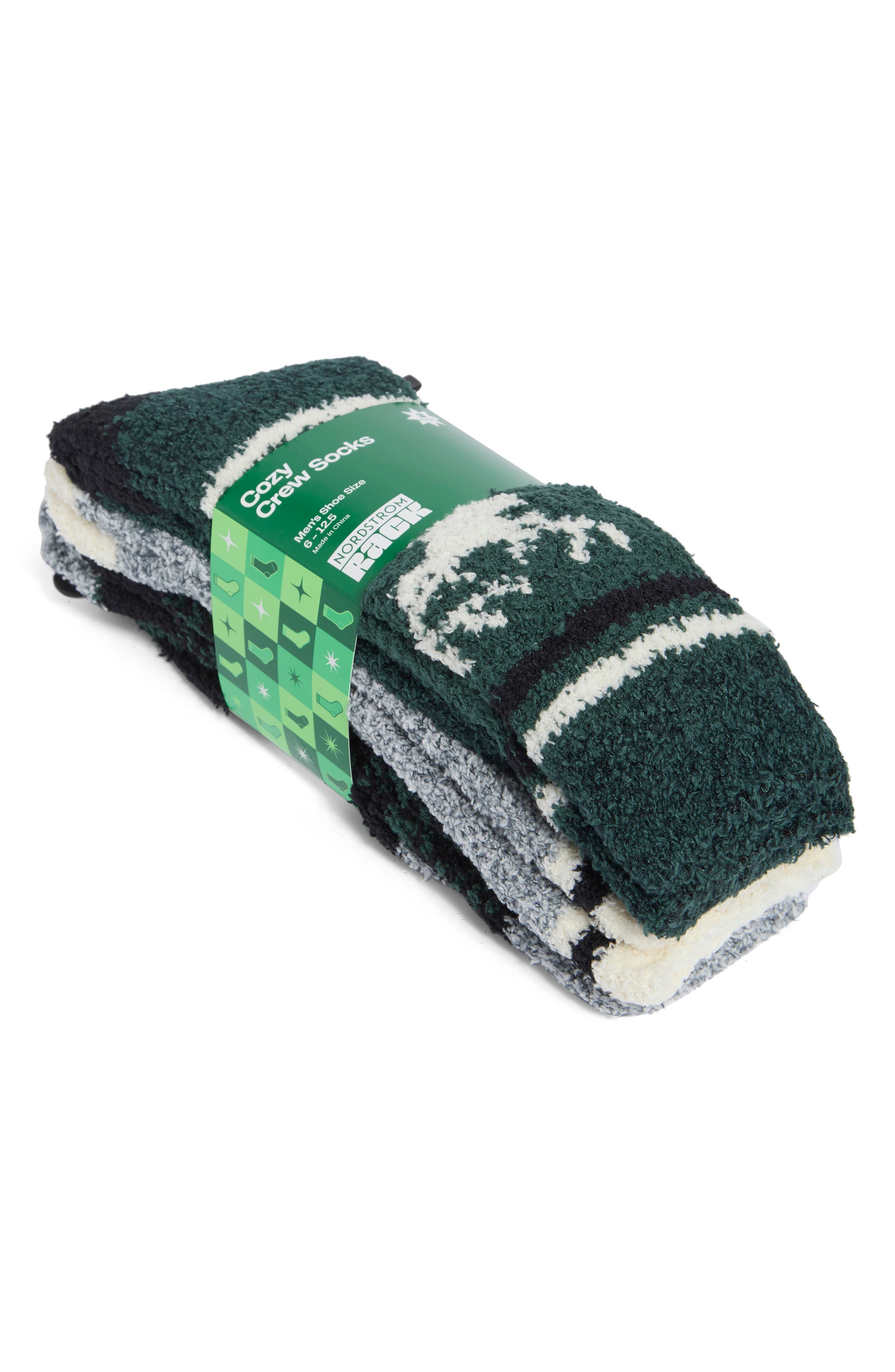 NORDSTROM RACK Assorted 3-Pack Butter Fuzzy Socks (Men) | Nordstromrack
