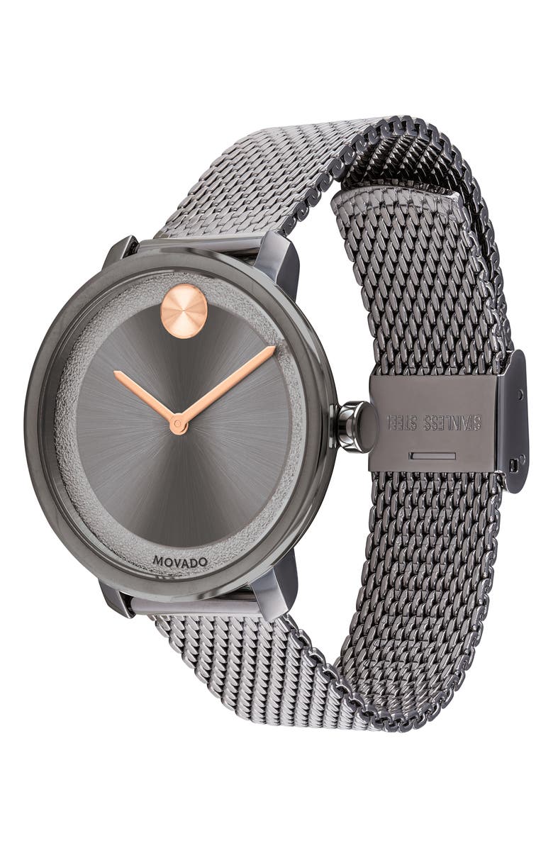 Movado Bold Mesh Bracelet Watch, 34mm, Alternate, color,