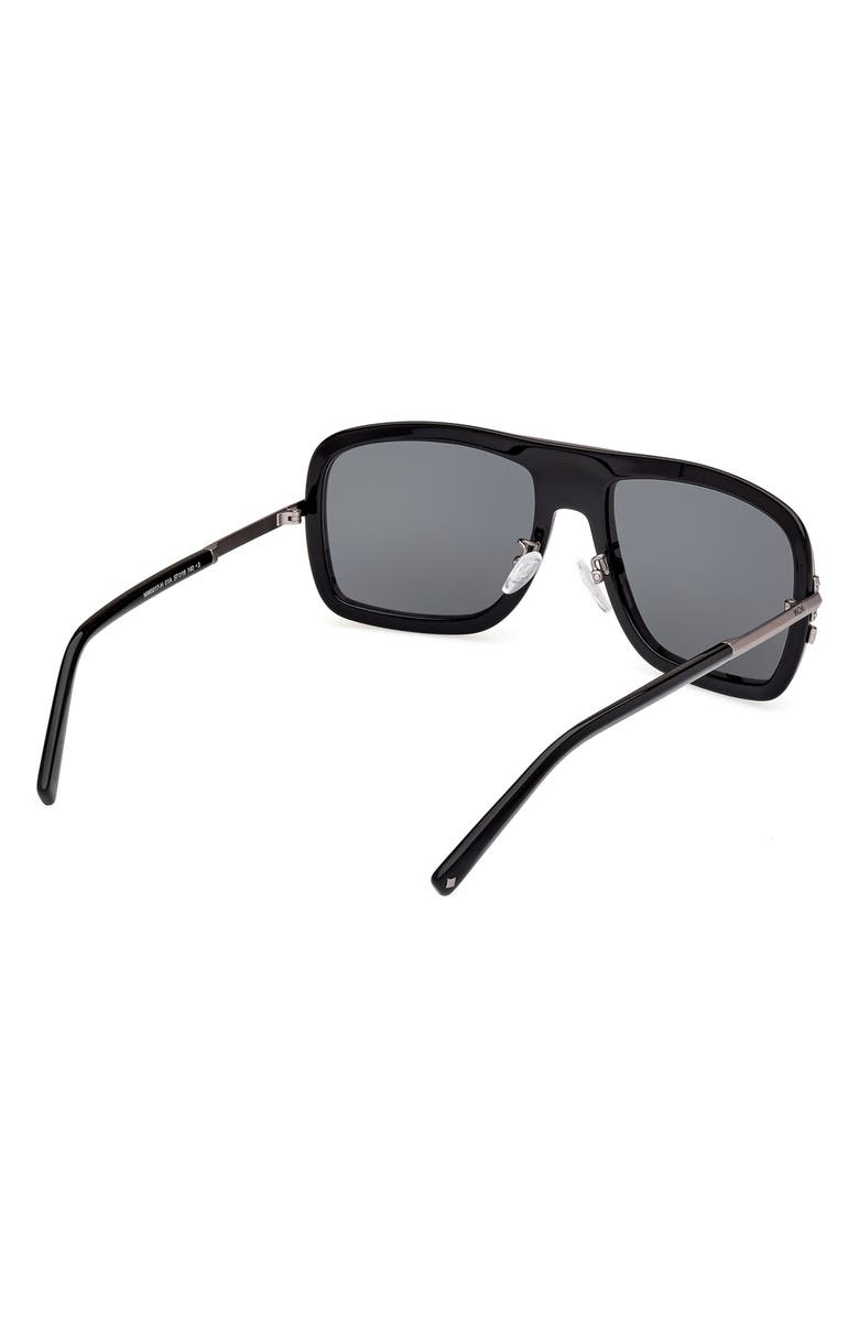 MCM 57mm Navigator Sunglasses, Alternate, color, Shiny Black / Smoke
