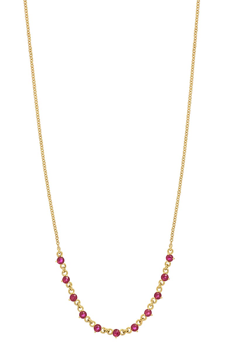 Bony Levy El Mar Ruby Station Necklace, Main, color, 18K Yellow Gold