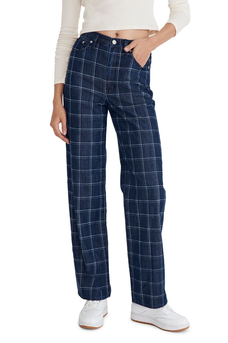 The Perfect Vintage Wide Leg Jeans, Main, color, CLEAN WINDOWPANE