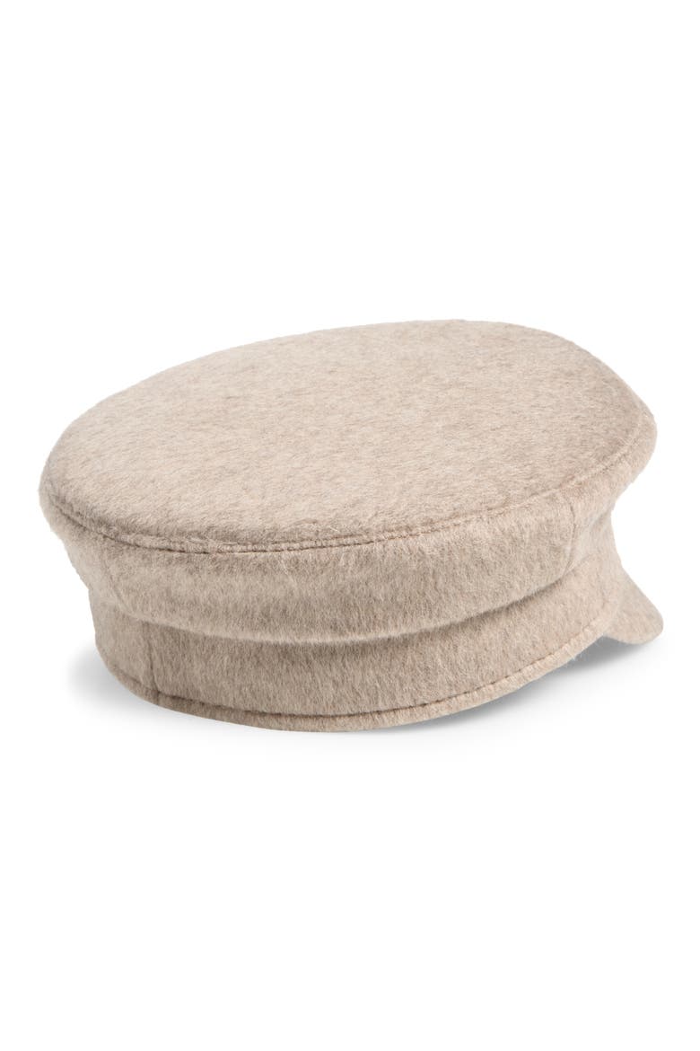 Wool Blend Baker Boy Cap, Alternate, color, BEIGE